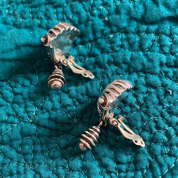 Zina Sterling Silver Clip Earrings - Picture 6 of 7